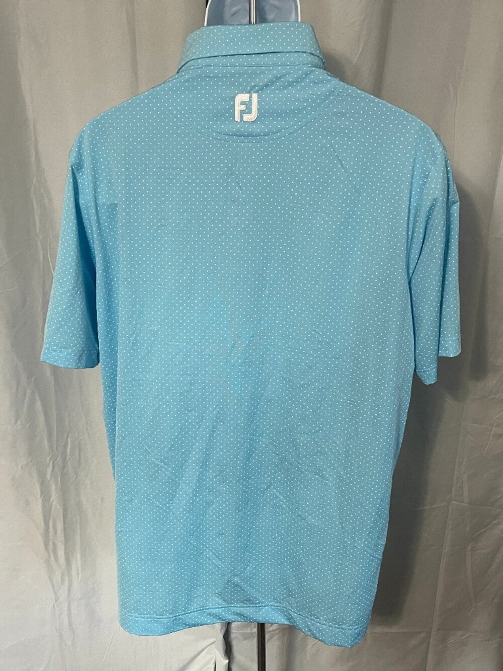 ⛳ FootJoy FJ Men's Golf Polo Shirt M Sky Blue White PGA Tour🏌️